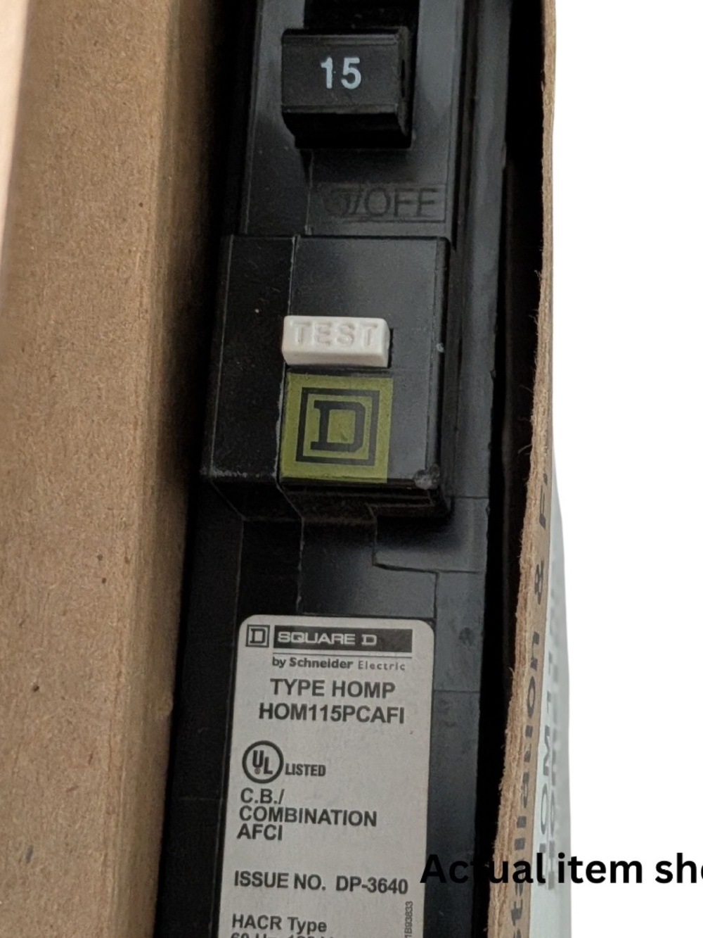 ā” Square D HOM115PCAFI Homeline 15A 1 Pole Arc Fault Circuit Breaker PON NEW - Picture 4 of 6